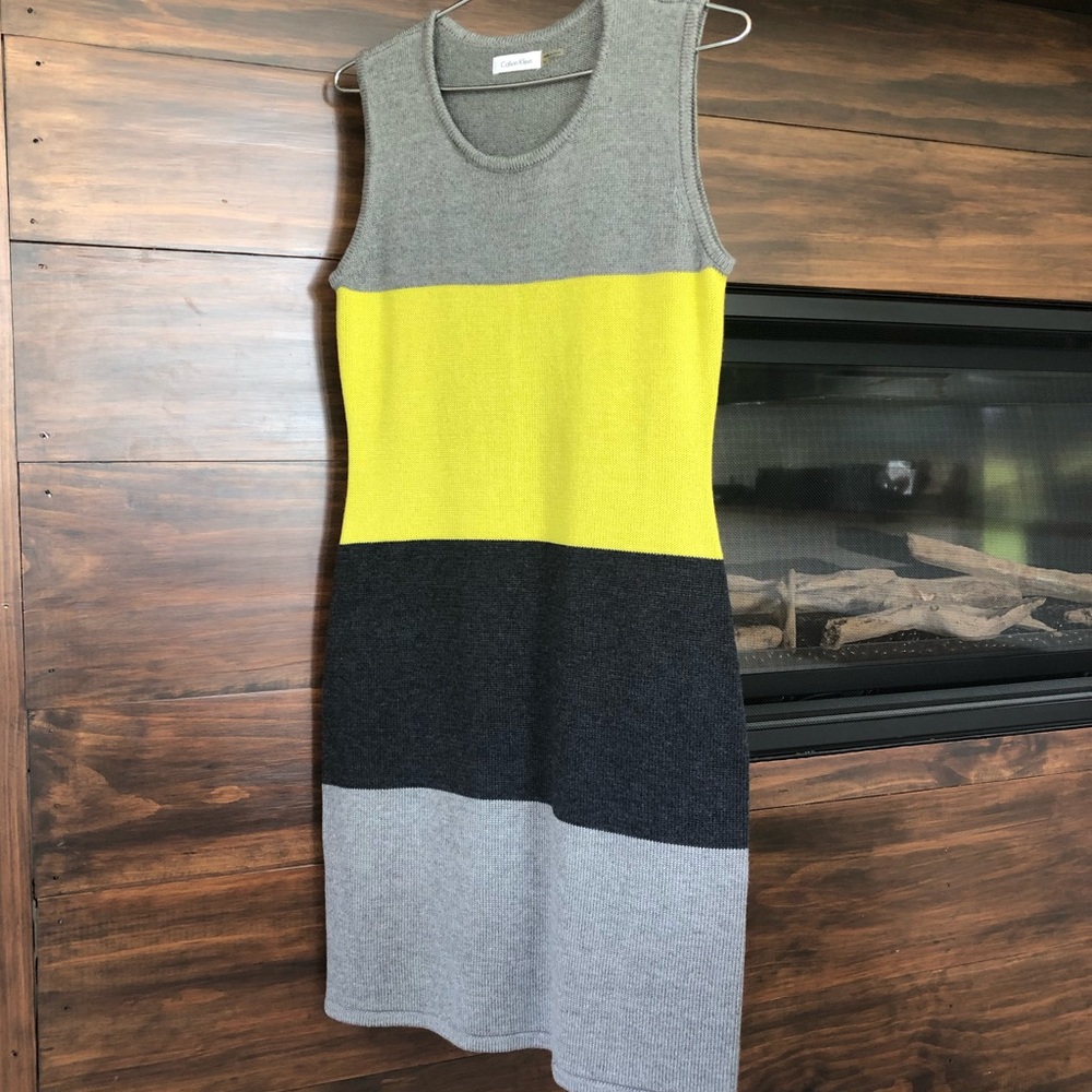 Calvin Klein colorblock sweater dress